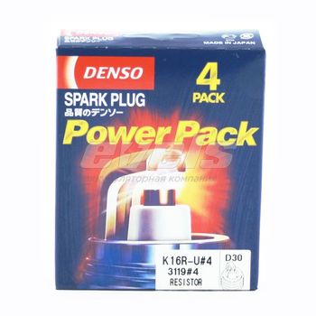 Свеча зажигания "DENSO" K16R-U#4 /3119#4 (D30)